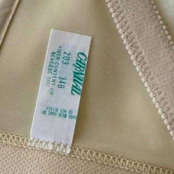 vintage cream bustier‎ womens 34b - Picture 3 of 5